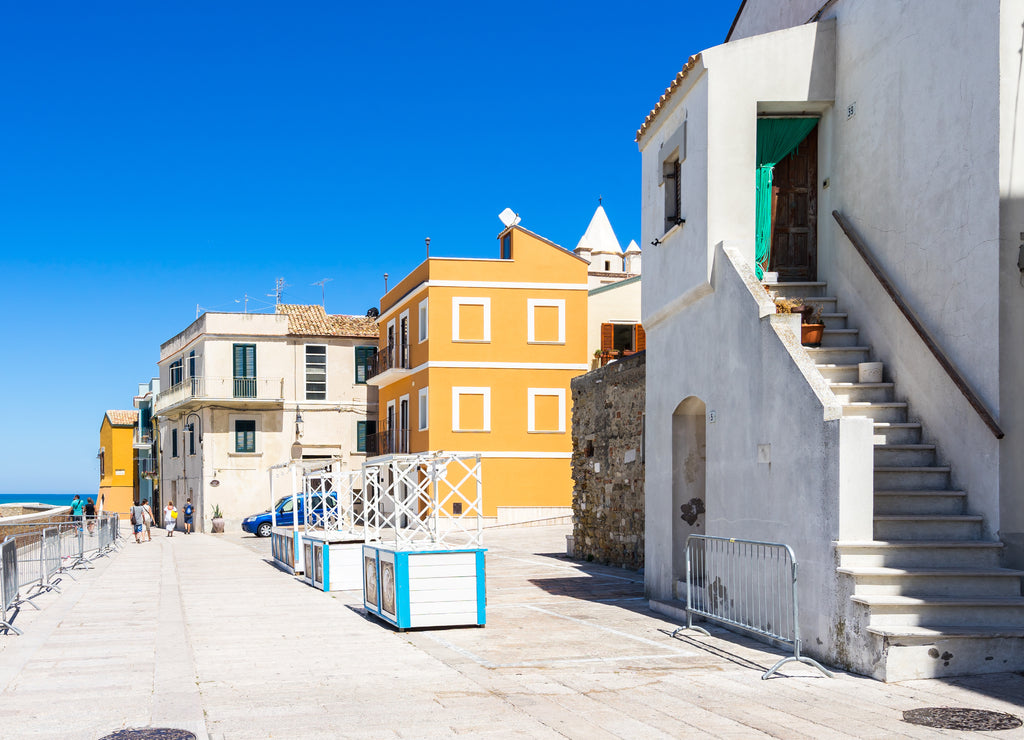 Colorful houses in the historical center of Termoli, Molise, Italy