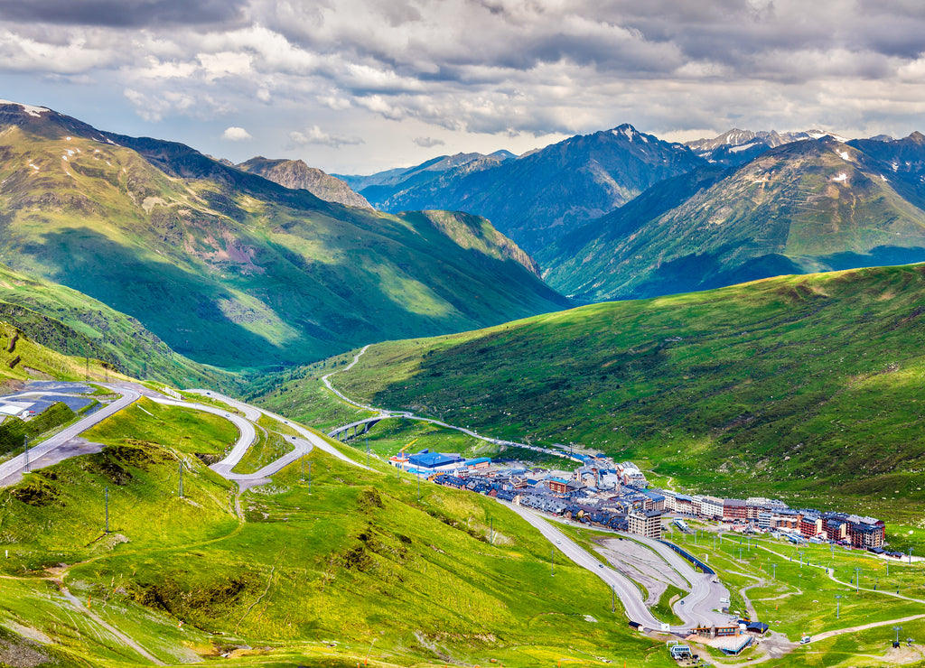 View of El Pas de la Casa from a mountain - Andorra