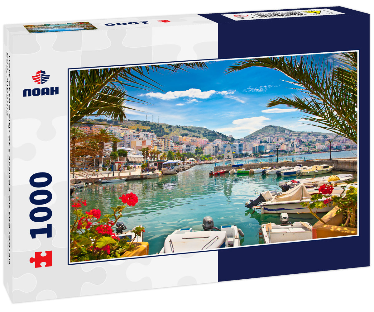 Port of the city of Saranda on the Ionian Sea, Albania