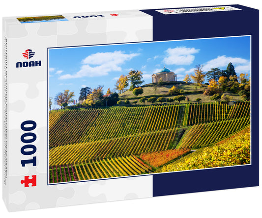 Stuttgart Germany landscape view of the mausoleum and the vineyards of Rotenberg