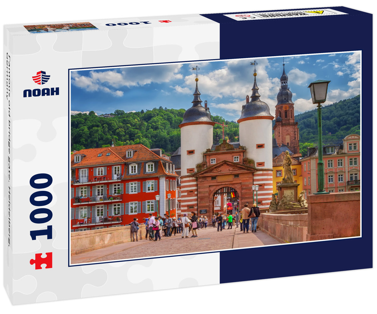 Famous old bridge gate. Heidelberg, Germany