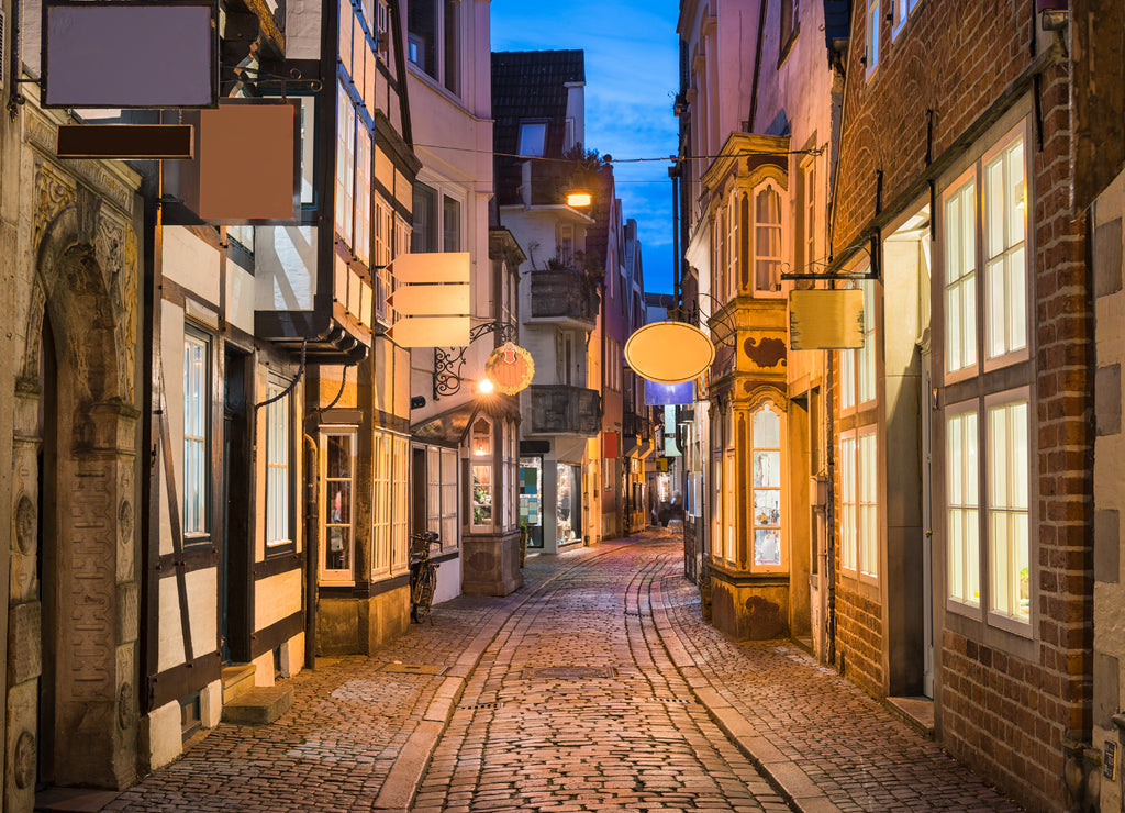 Historic Schnoor quarter in Bremen, Germany