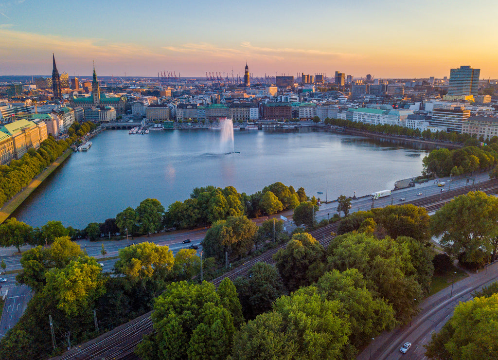 Binnenalster, Alster - Hamburg, Germany