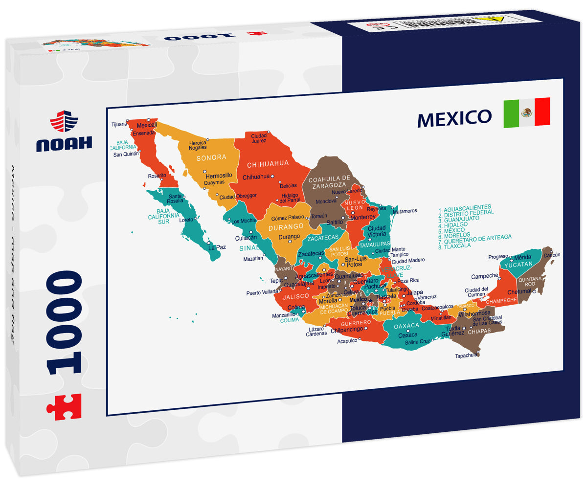 Mexico - map and flag