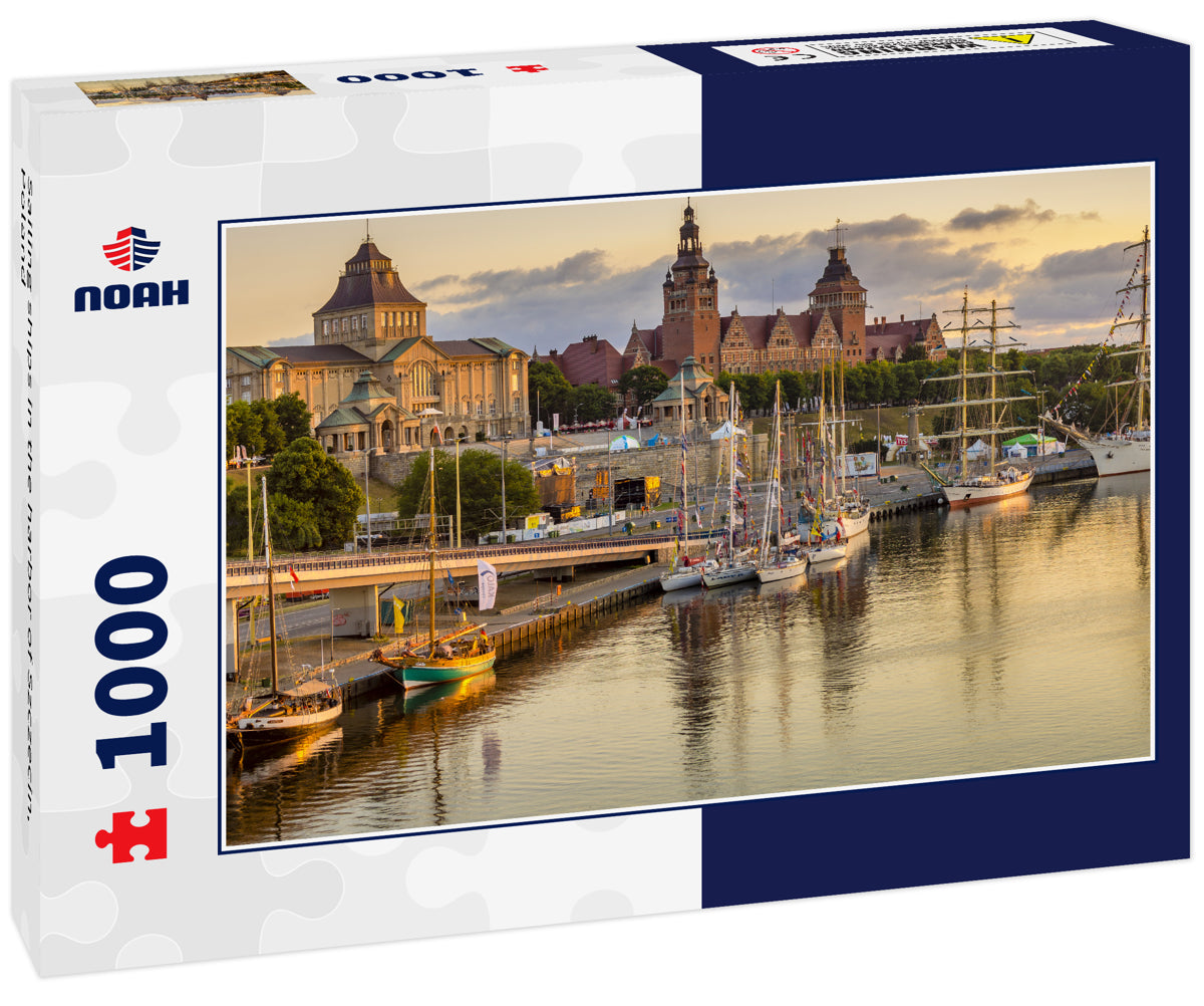 Sailing ships in the harbor of Szczecin, Poland
