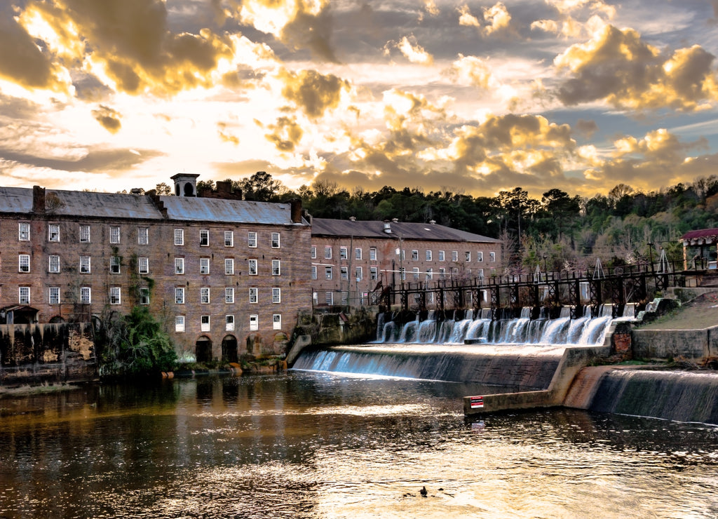 Continental Gin Company with waterfall, Prattville