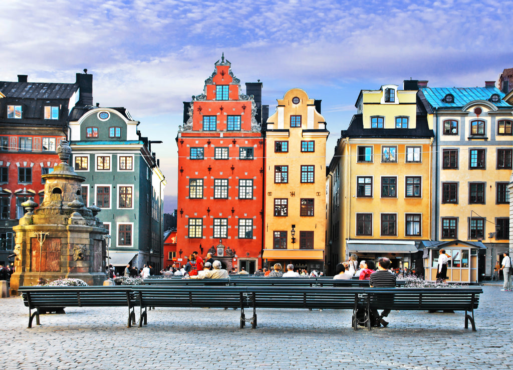 The old town of Stockholm - a popular tourist attraction. Sweden