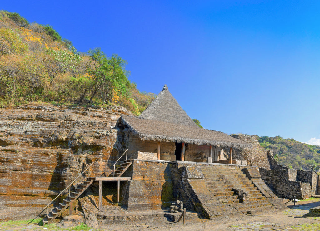 Ruins in Malinalco, archaeological site in Mexico