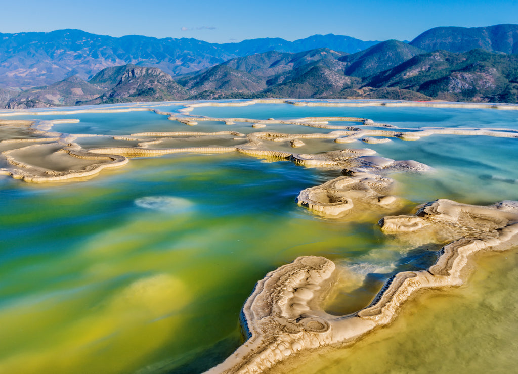 Hierve el Agua in the central valleys of Oaxaca, Mexico