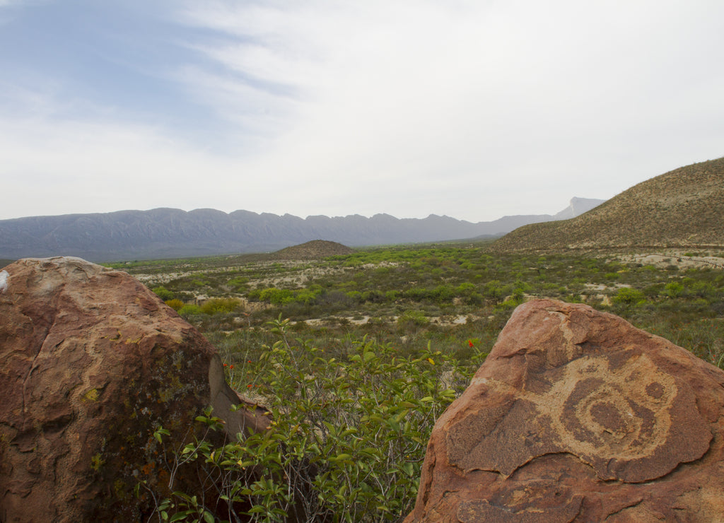 Petroglyph boca de Potrerillos, Nuevo León, Mexico