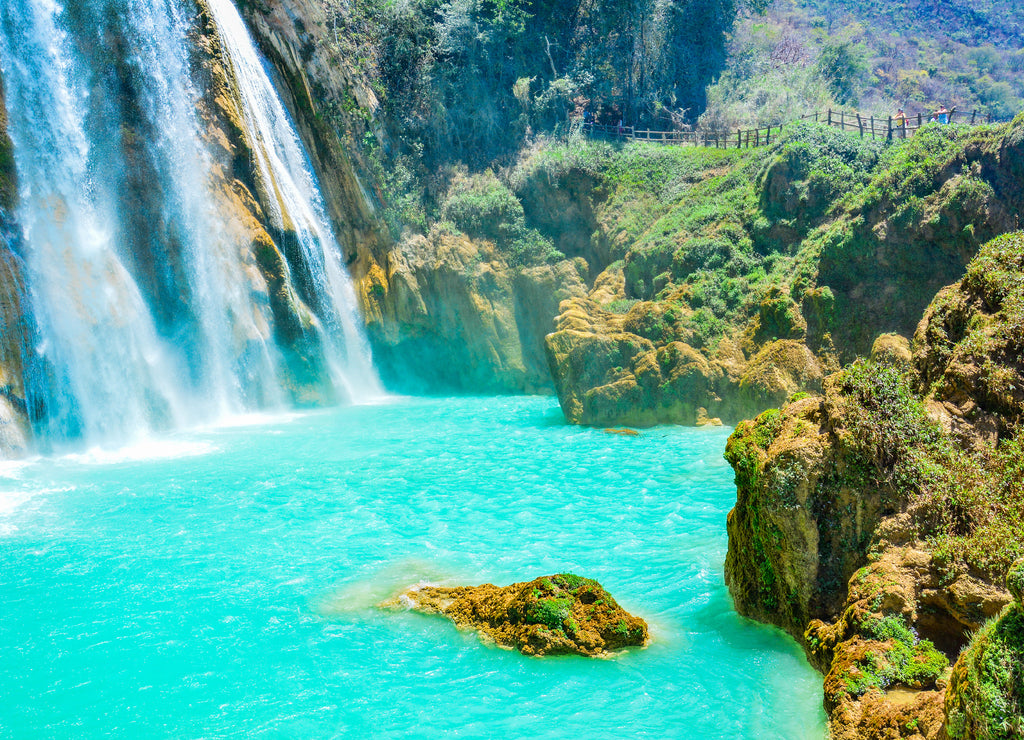 Velo de novia waterfall at Chiflon Falls, Chiapas, Mexico