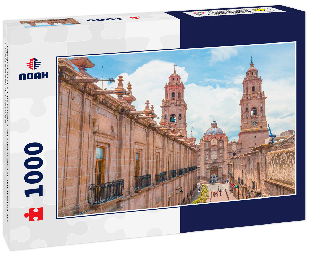 Beautiful colonial cathedral of Morelia in Michoacan, Mexico