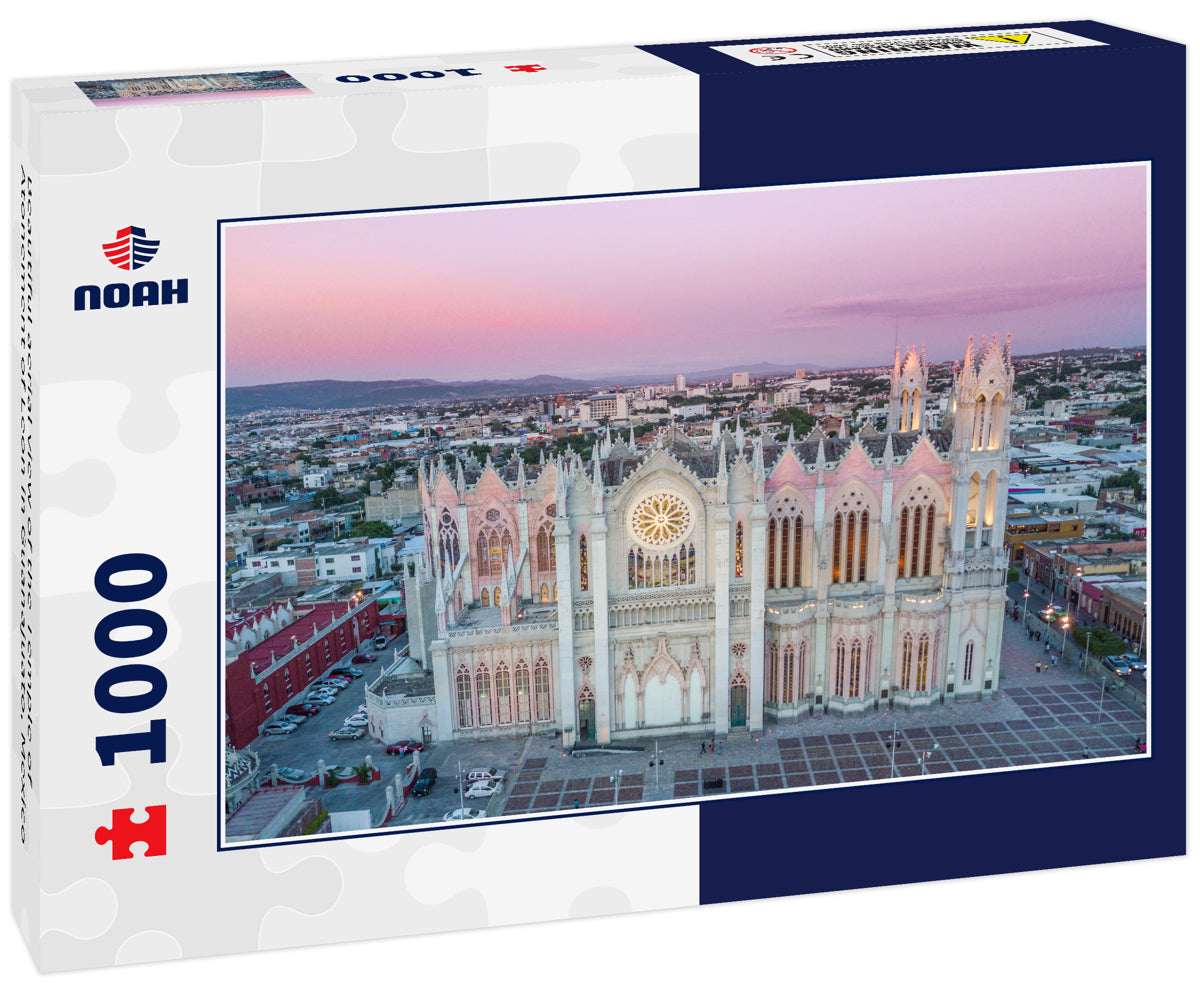 Beautiful aerial view of the Temple of Atonement of Leon in Guanajuato, Mexico