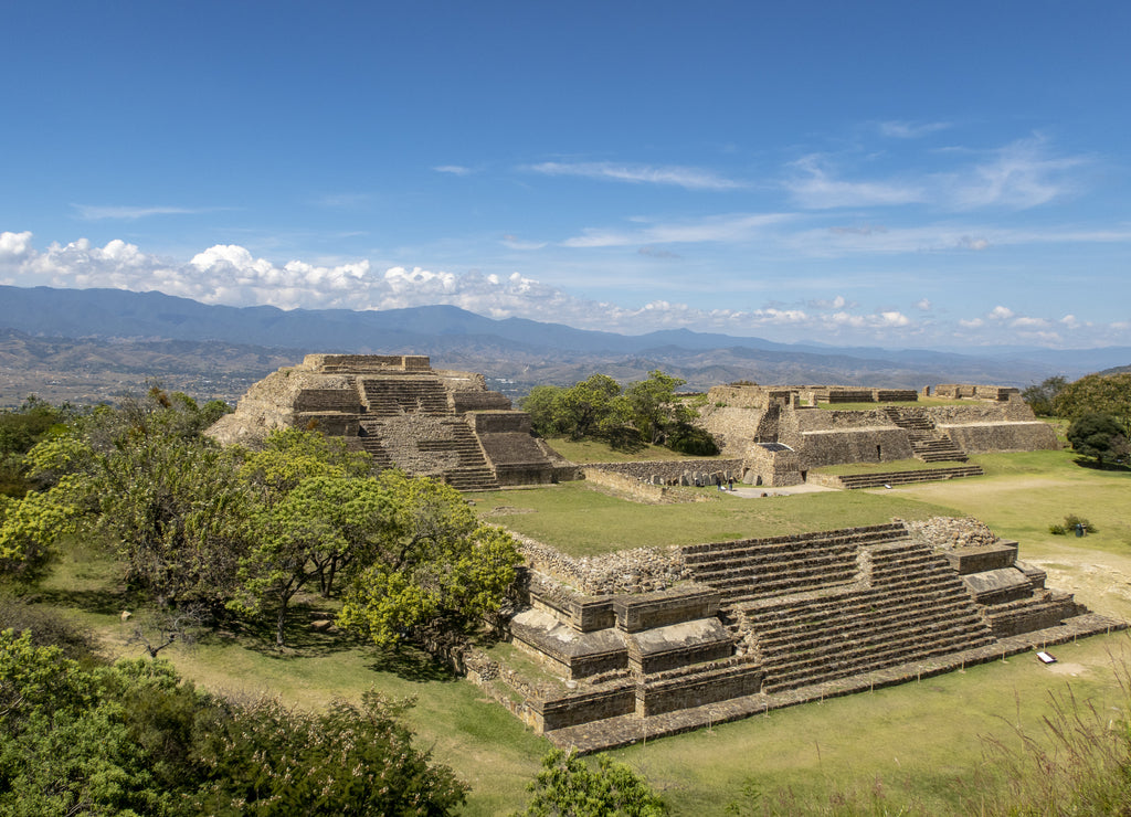 Pyramids at Monte Alban near Oaxaca, Mexico