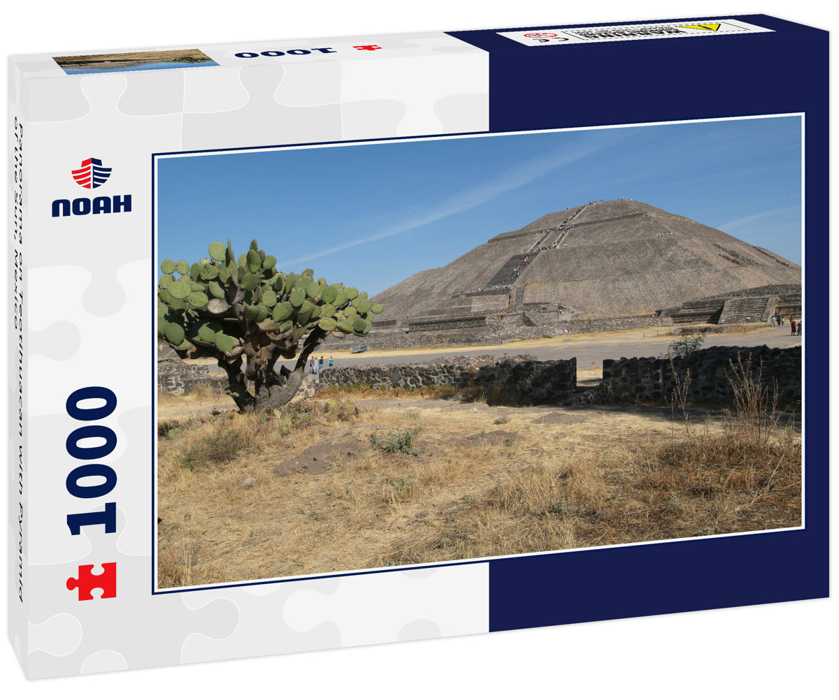Panorama on Teotihuacan with Pyramid of the Sun, Mexico