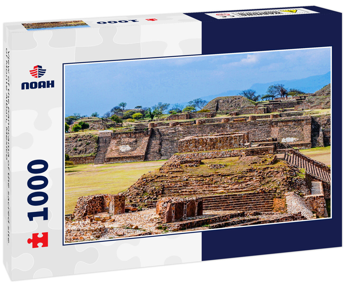 View of the panorama of the sacred site of Monte Alban, Mexico