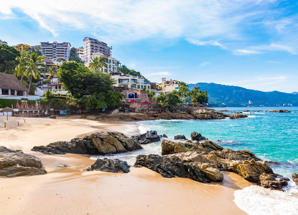 Beautiful morning at Conchas Chinas beach, Puerto Vallarta, Mexico