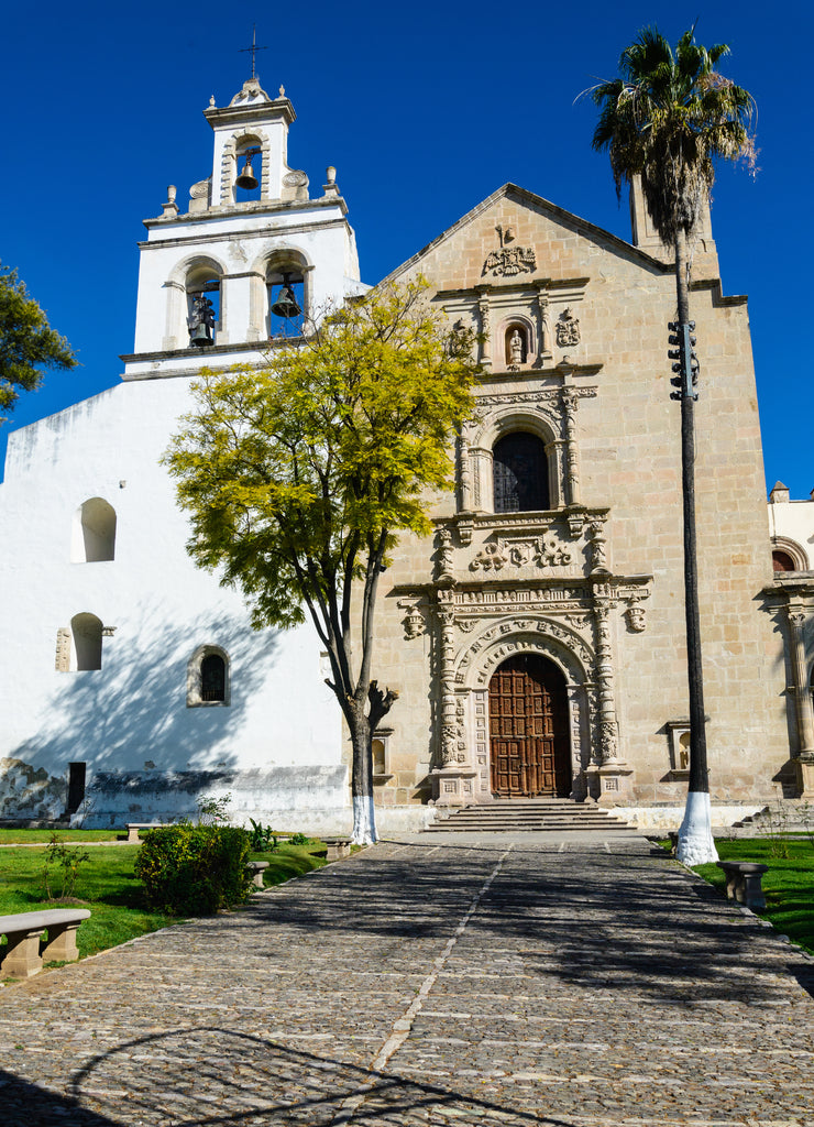 Facade of the temple of Santa Maria Magdalena de Cuitzeo, Mexico