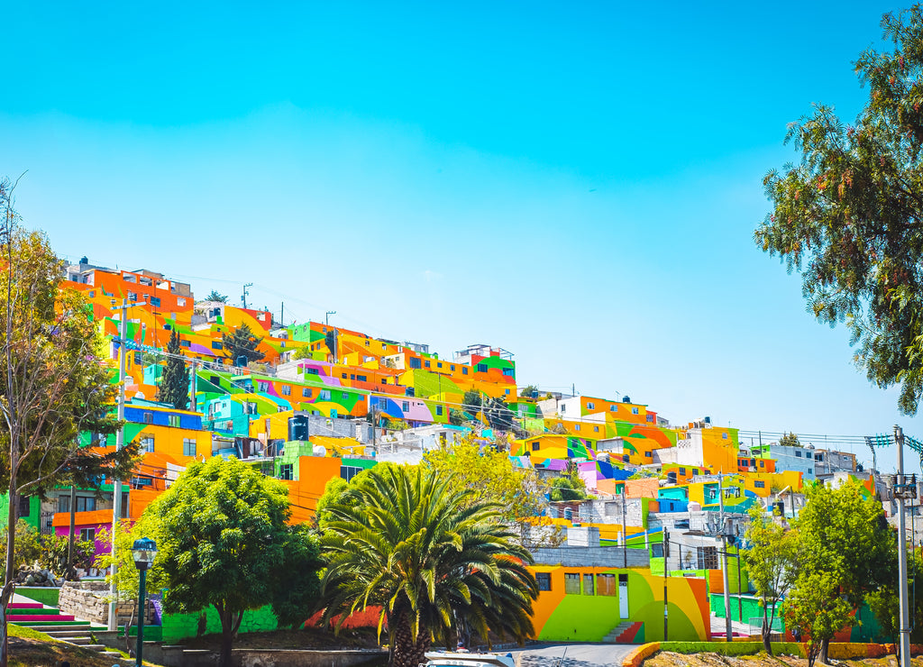 Colorful town in Pachuca de Soto, Mexico