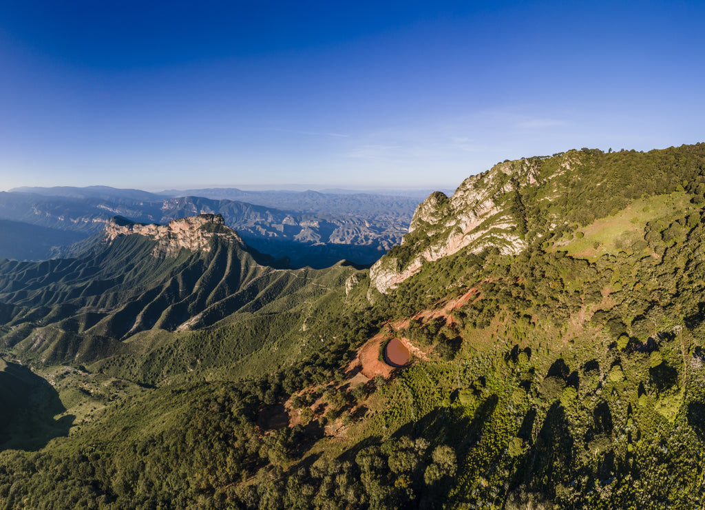 Aerial view from Mirador 4 Palos, Pinal de Amoles, Querétaro, Mexico