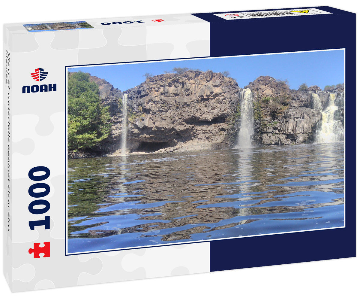 View of waterfalls against clear sky, Mexico