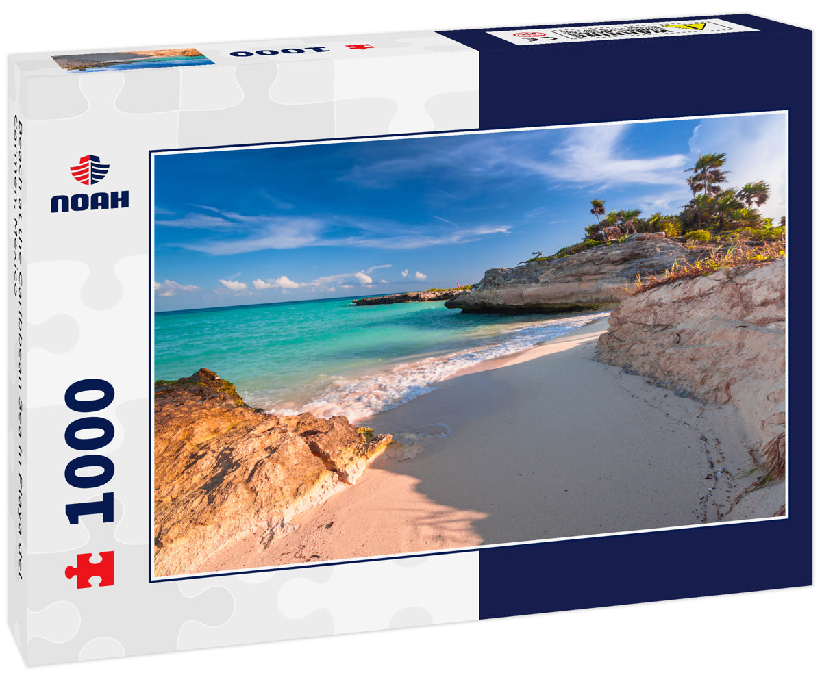 Beach at the Caribbean Sea in Playa del Carmen, Mexico