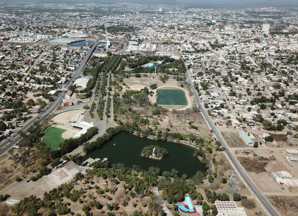 Culiacan seen from the park, Mexico