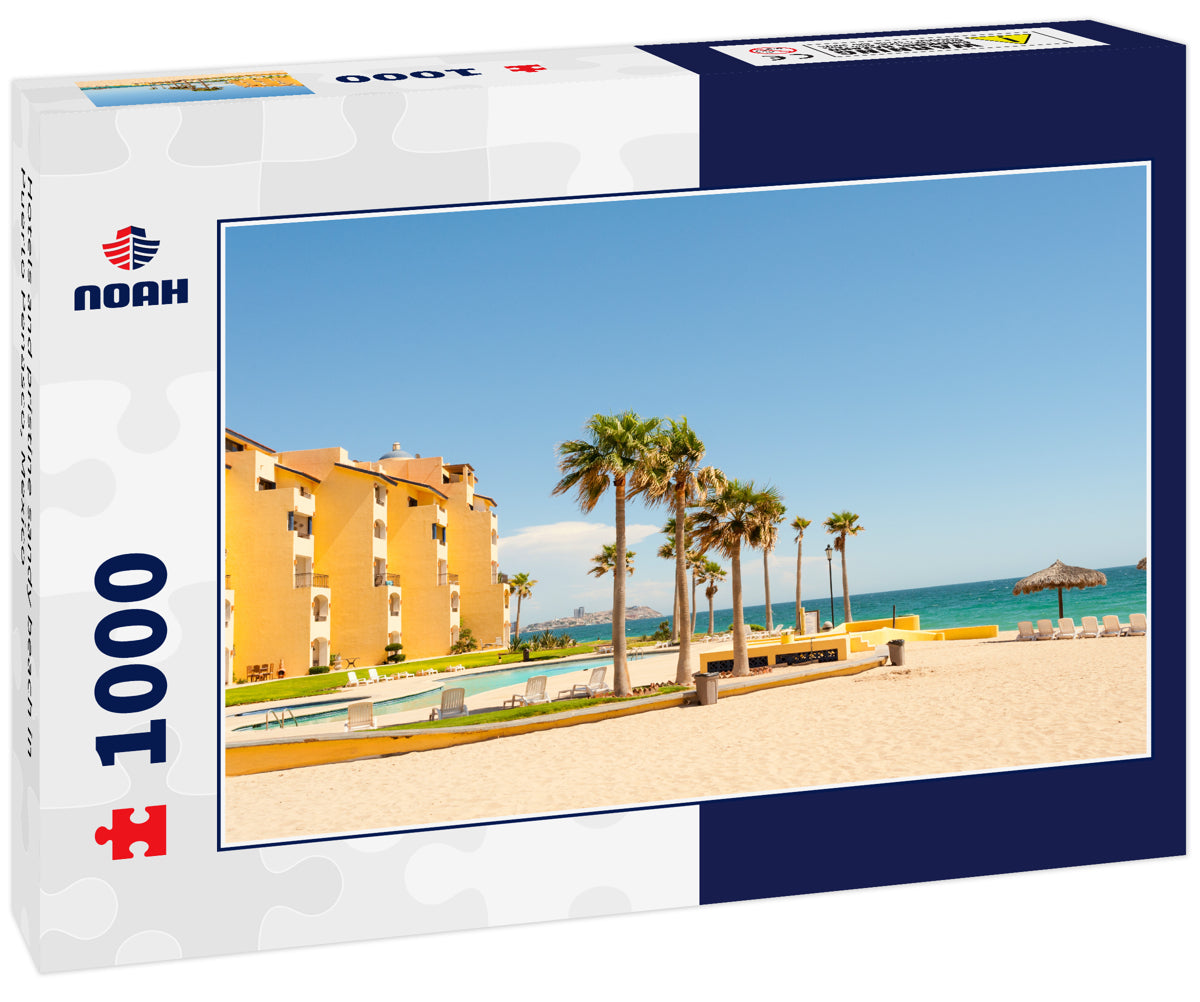 Hotels and pristine sandy beach in Puerto Penasco, Mexico