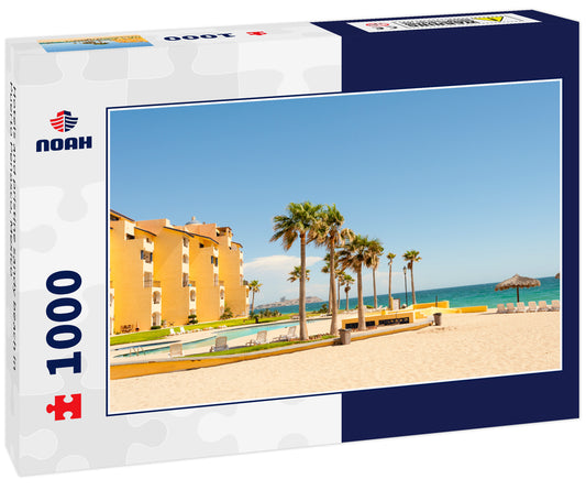 Hotels and pristine sandy beach in Puerto Penasco, Mexico