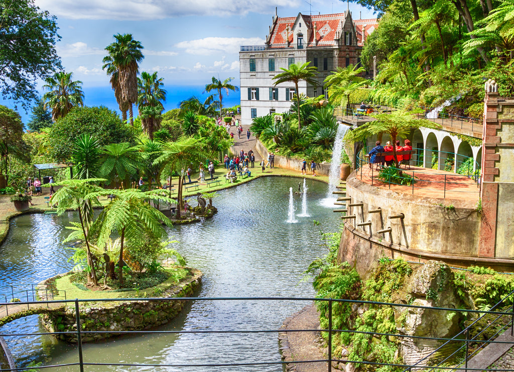 Scenery of the Monte Palace Tropical Garden. Funchal, Madeira Island, Portugal