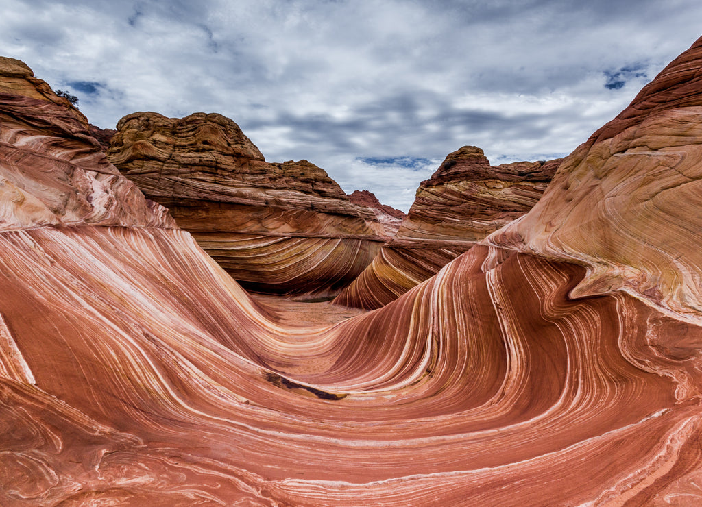 The Wave rock formation, Paria Canyon Vermillion Cliffs, Coyote Buttes, Page, Arizona, USA