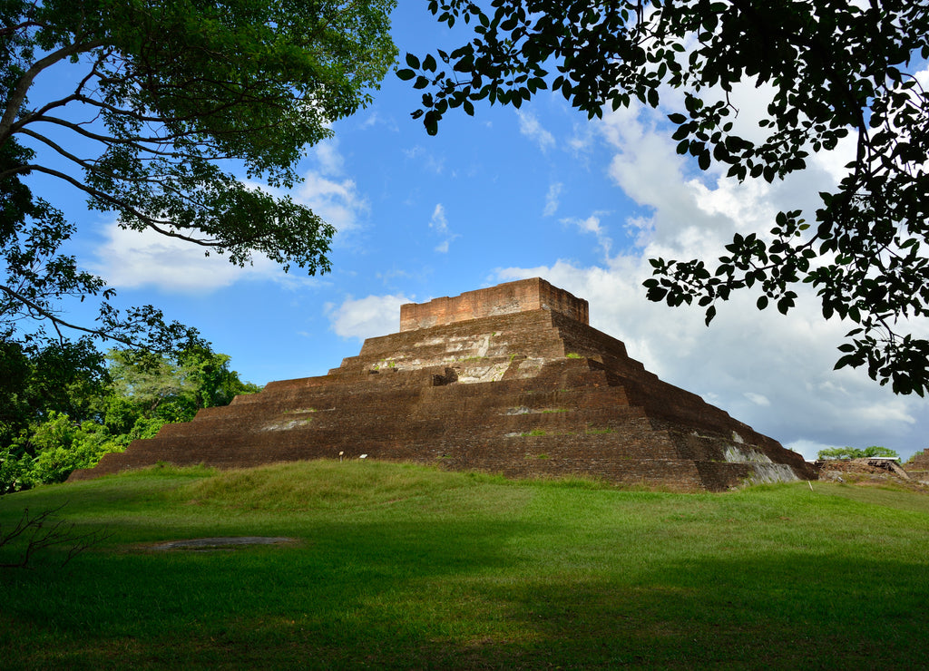 Mayan temple 1 in Comalcalco, Mexico