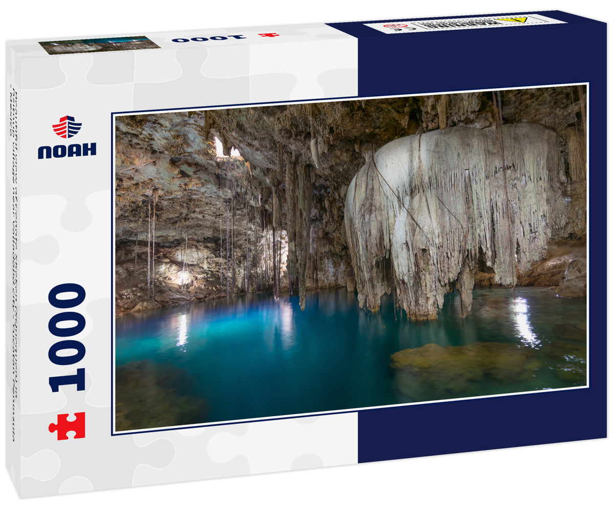 Beautiful view of Cenote XKeken (XQuequen) in Dzitnup village near Valladolid city - Yucatan Peninsula - Mexico