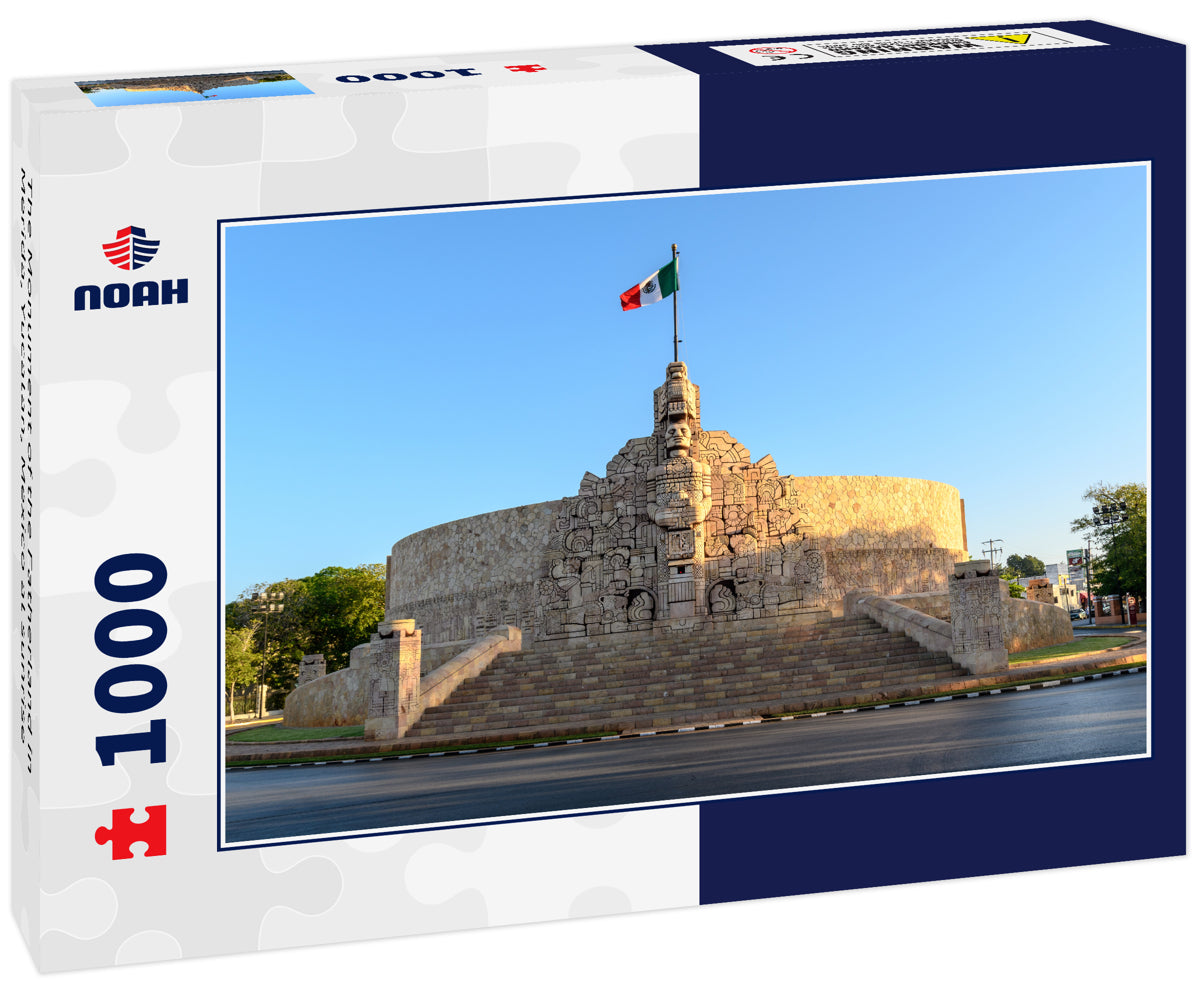 The Monument of the Fatherland in Merida, Yucatan, Mexico at sunrise