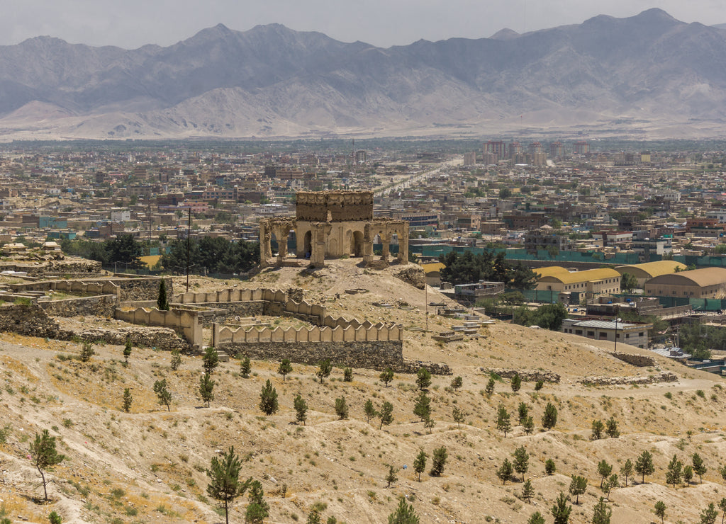 Ruin in Kabul city Afghanistan