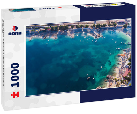 Aerial view from a drone to Ksamil, Albania