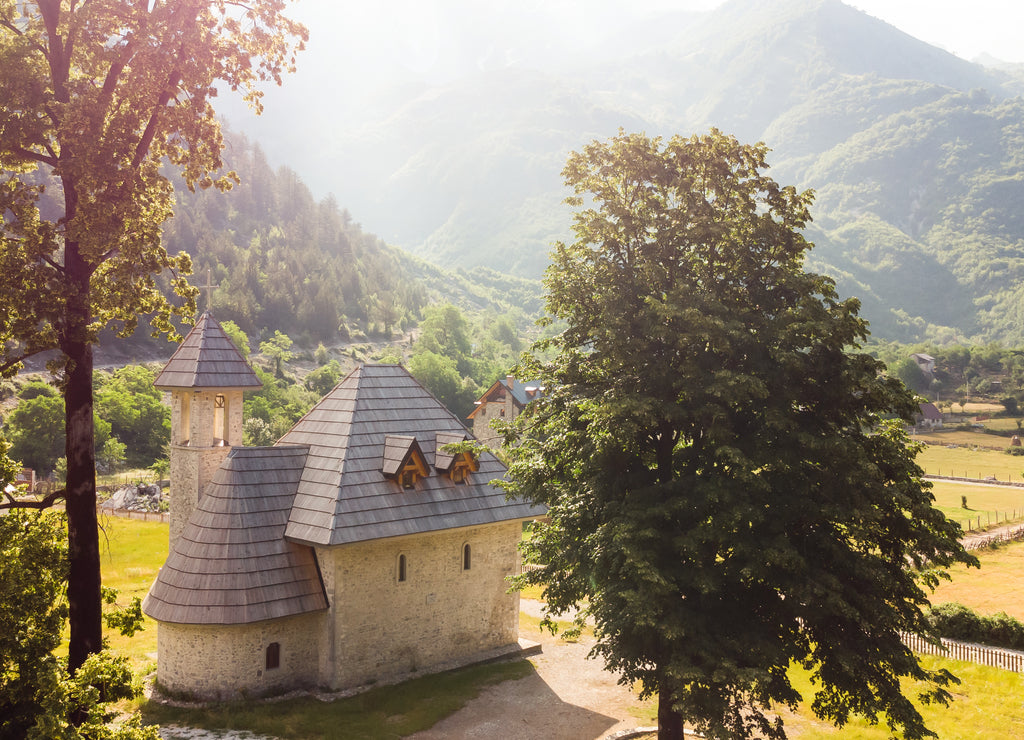 Theth National Park. Shkoder County, Albania. landscape in the central part of Albanian Alps