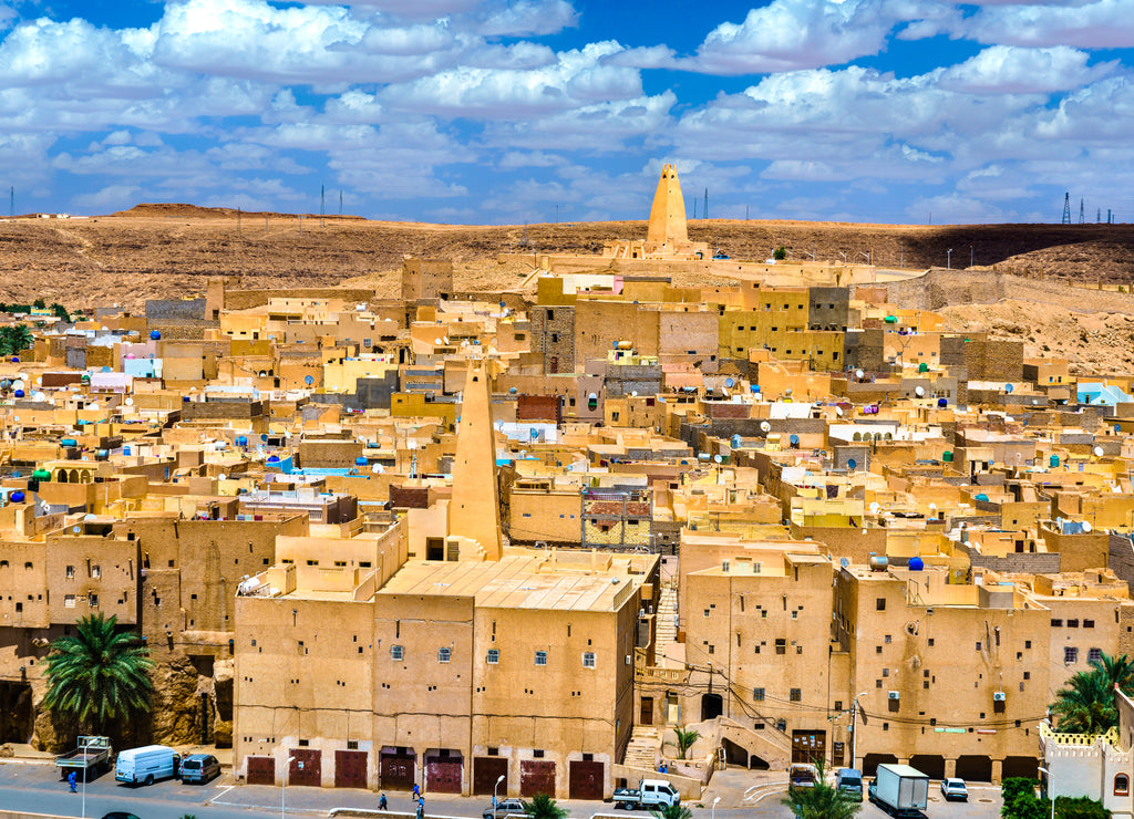 Ksar Bounoura, an old town in the M'Zab Valley in Algeria