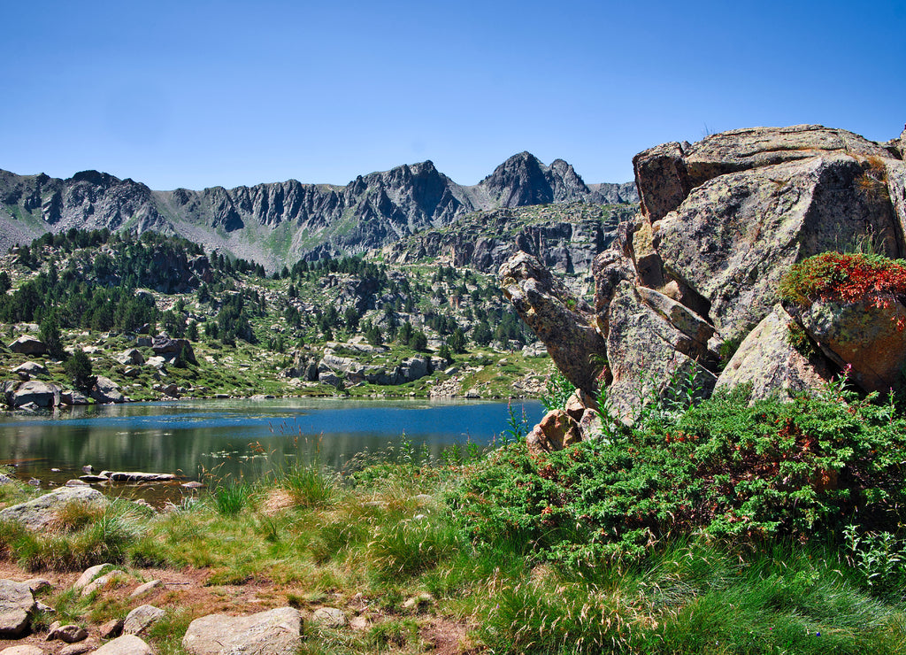 Natural landscape in the mountains of Andorra, Europe