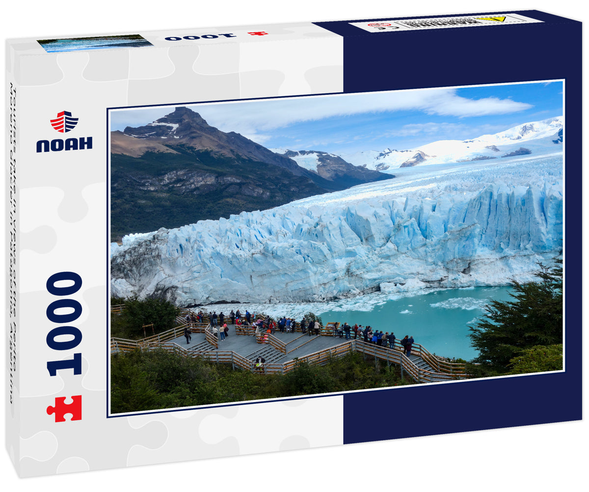 Tourists take in views of the Perito Moreno Glacier in Patagonia, Argentina