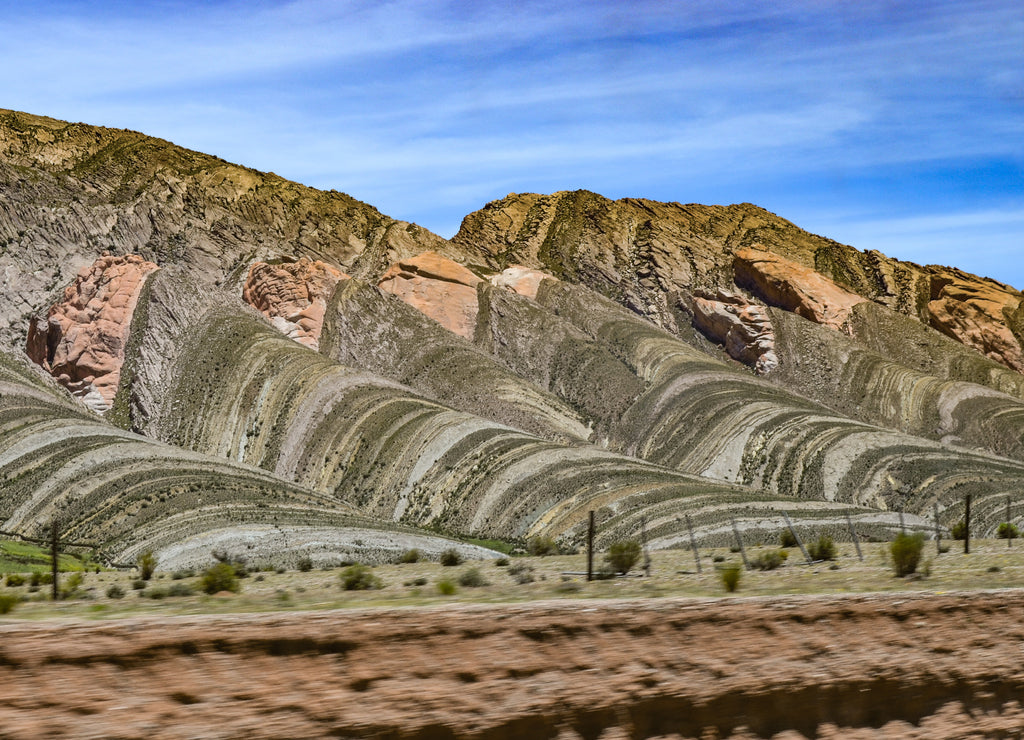 Espinar del Diablo (Devils Backbone), a rock formation created by tectonic plate movements near Humahuaca, Jujuy, Argentina