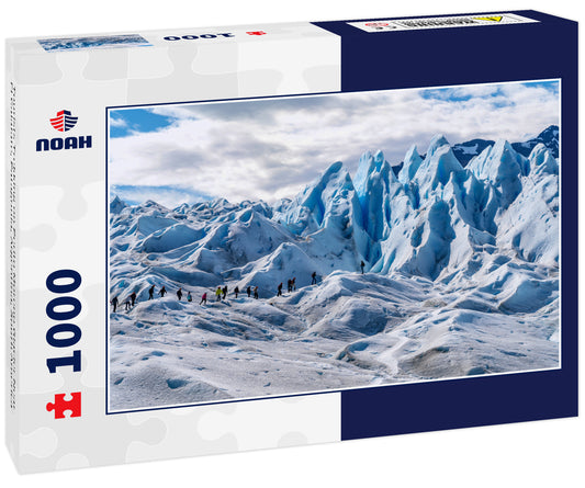 Tourists Trekking on Perito Moreno Glacier Near El Calafate, Patagonia, Argentina, South America