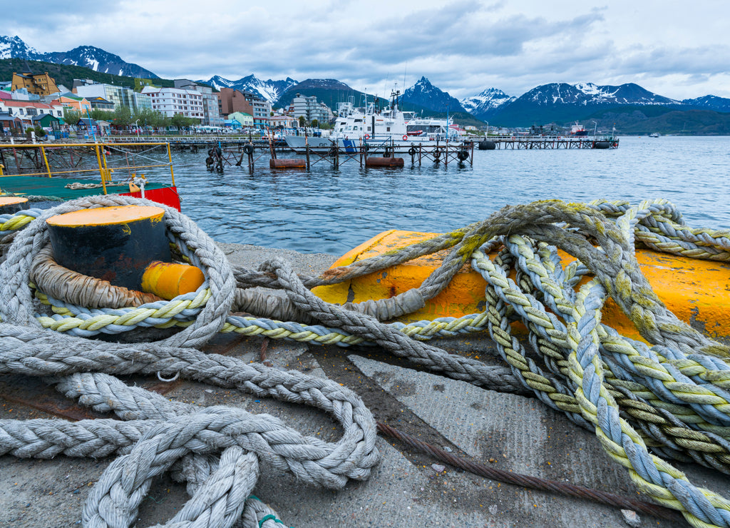 Harbour, Ushuaia city, Tierra del Fuego archipelago, Argentina, South America, America