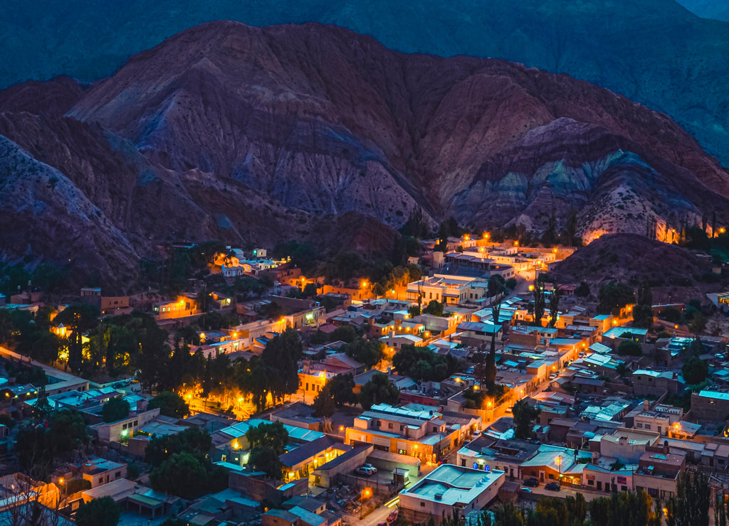 Colored landscape in Purmamarca, Jujuy Argentina