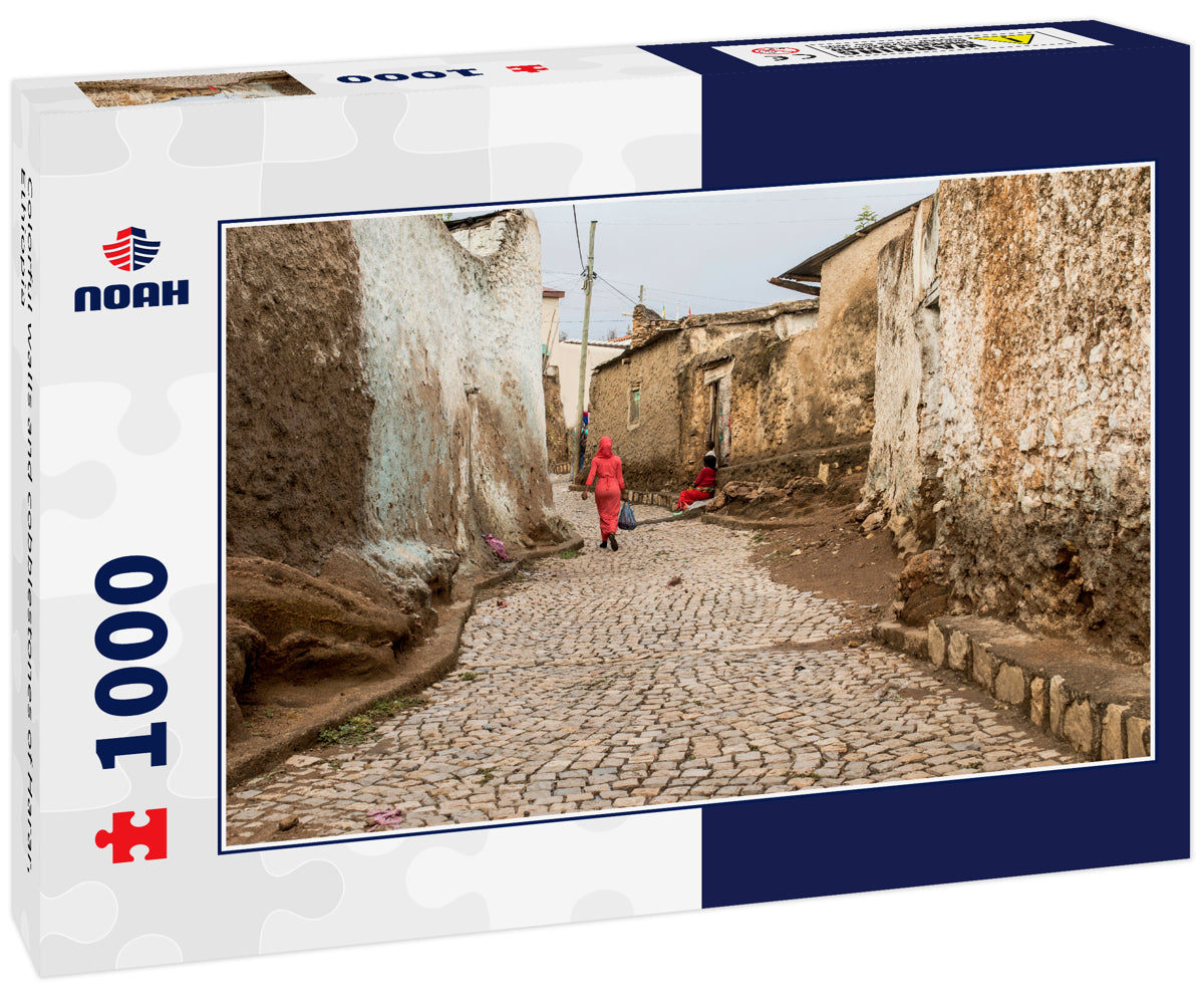 Colorful walls and cobblestones of Harar, Ethiopia