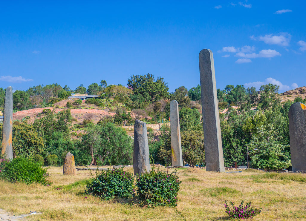 The ancient obelisks from the 4th century in Aksum, Ethiopia