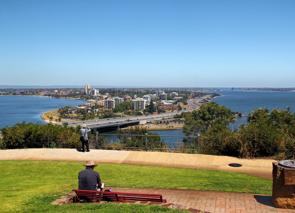 Perth city skyline taken from Kings Park, Perth, Australia