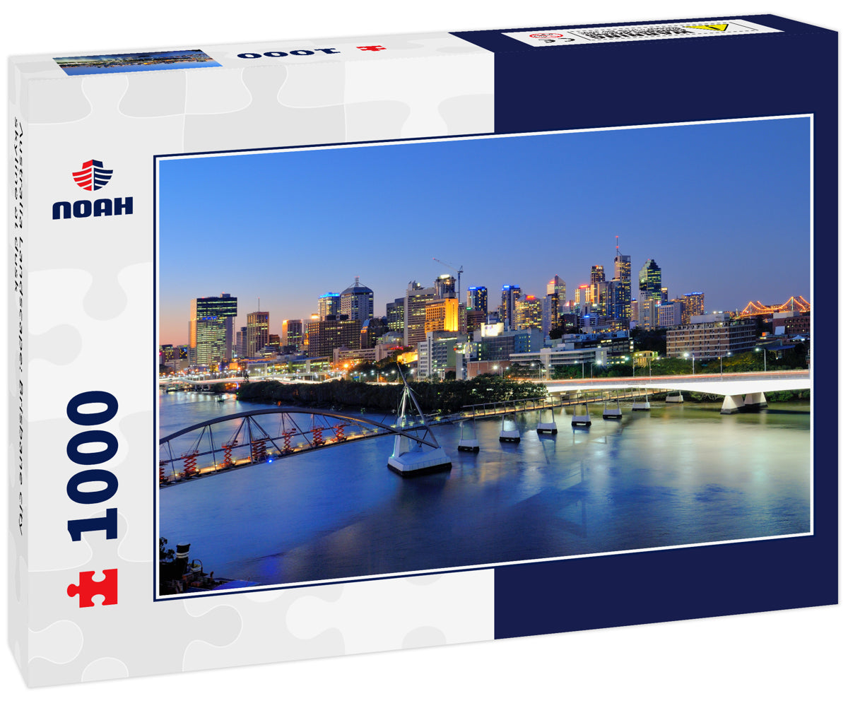 Australia Landscape: Brisbane city skyline at dusk