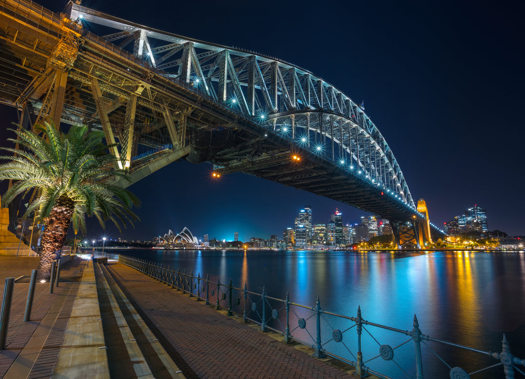 Sydney. Cityscape image of Sydney, Australia with Harbour Bridge at night