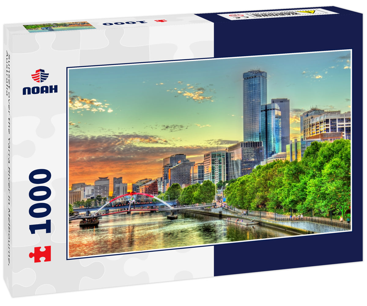 Sunset over the Yarra River in Melbourne, Australia